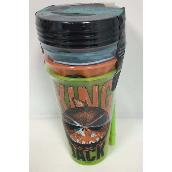 Zak Nightmare Before Christmas Halloween Glow Tumblers Straws 4 PK Reusable - Picture 2 of 5